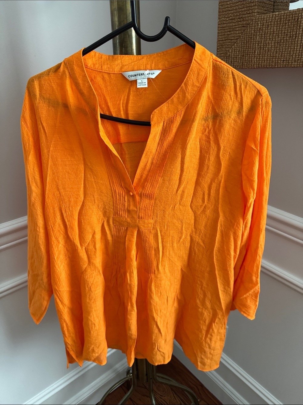 Counterparts Vibrant Orange Split-Neck Tunic